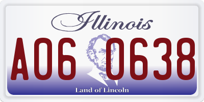 IL license plate A060638