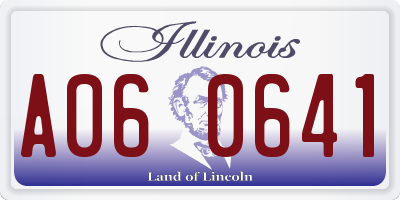 IL license plate A060641