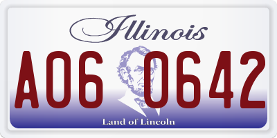 IL license plate A060642