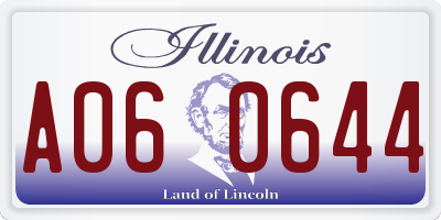 IL license plate A060644