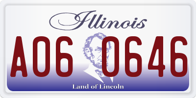 IL license plate A060646