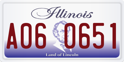 IL license plate A060651