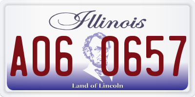 IL license plate A060657