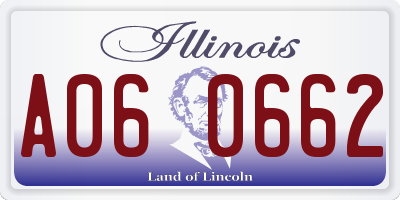 IL license plate A060662