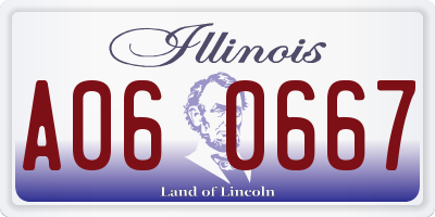IL license plate A060667