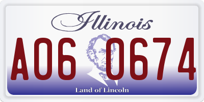IL license plate A060674