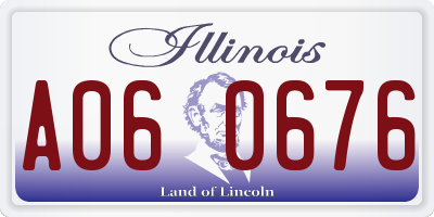 IL license plate A060676