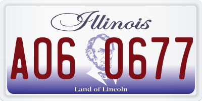 IL license plate A060677