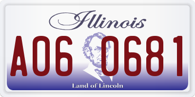 IL license plate A060681