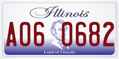 IL license plate A060682
