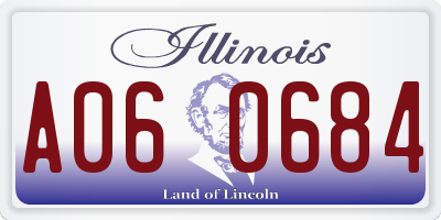 IL license plate A060684