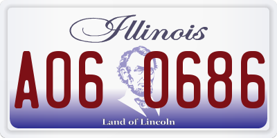 IL license plate A060686