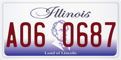 IL license plate A060687