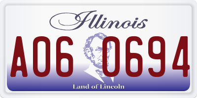 IL license plate A060694