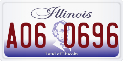 IL license plate A060696