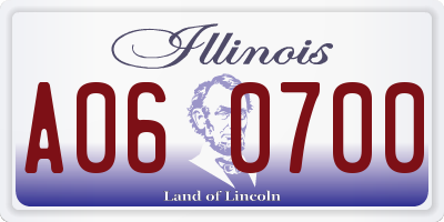 IL license plate A060700