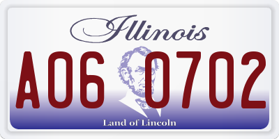 IL license plate A060702