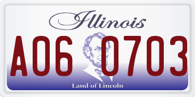 IL license plate A060703