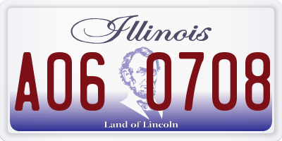 IL license plate A060708