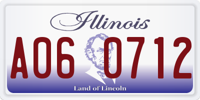 IL license plate A060712