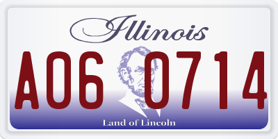 IL license plate A060714
