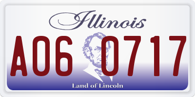 IL license plate A060717