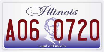 IL license plate A060720