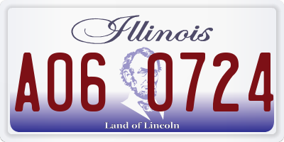 IL license plate A060724