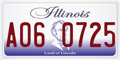 IL license plate A060725