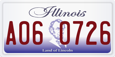IL license plate A060726