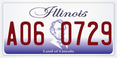 IL license plate A060729