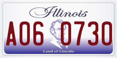 IL license plate A060730