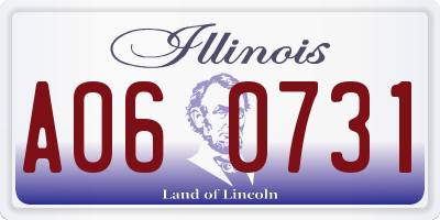 IL license plate A060731