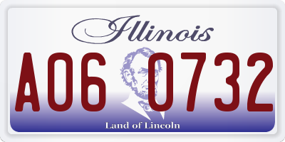 IL license plate A060732