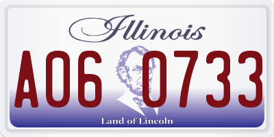 IL license plate A060733