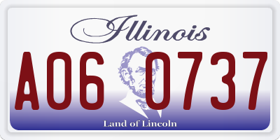 IL license plate A060737