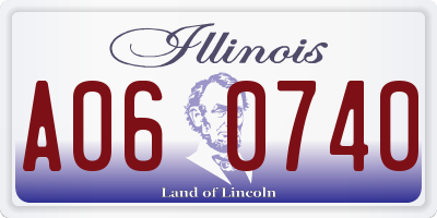 IL license plate A060740