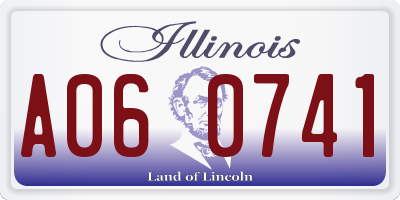 IL license plate A060741