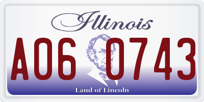 IL license plate A060743
