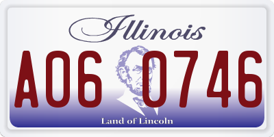 IL license plate A060746