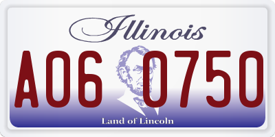 IL license plate A060750