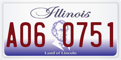 IL license plate A060751