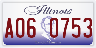 IL license plate A060753