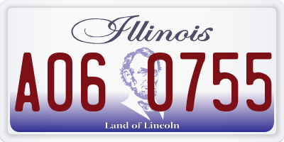 IL license plate A060755