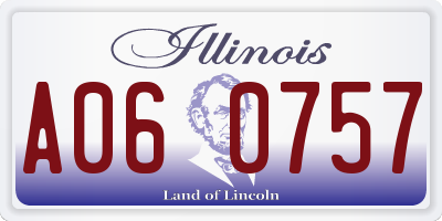 IL license plate A060757