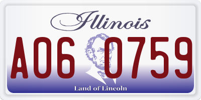 IL license plate A060759
