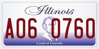 IL license plate A060760