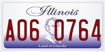 IL license plate A060764