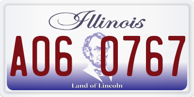 IL license plate A060767