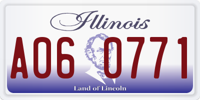 IL license plate A060771